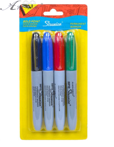 Маркер перманентний НАБІР 4 кольори  99000-4