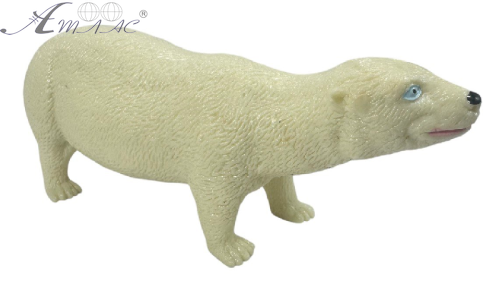 Игрушка силиконовая антистресс, дикие животные Медведь белый 13см 03341 Игрушка силиконовая антистресс, дикие животные Медведь белый 13см 03341