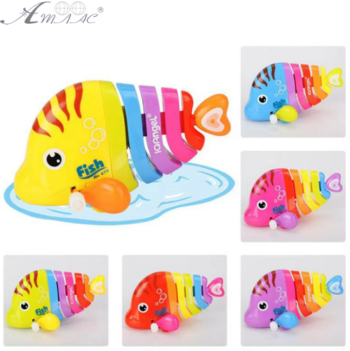 Игрушка Рыбка заводная яркая 11см  6637