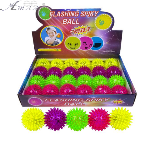 Игрушка Мячик 6,5 см с шипами массажный, светится 14596 Игрушка Мячик 6,5 см с шипами массажный, светится 14596