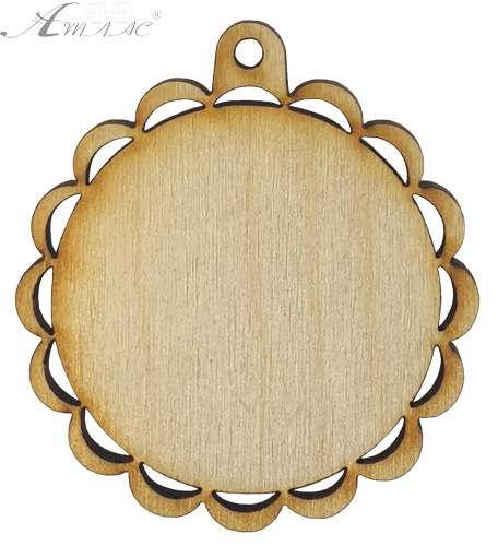 Фигурка фанерная - Кулон круглый резной 45 мм AS-4665, В-0132 Фигурка фанерная - Кулон круглый резной 45 мм AS-4665, В-0132