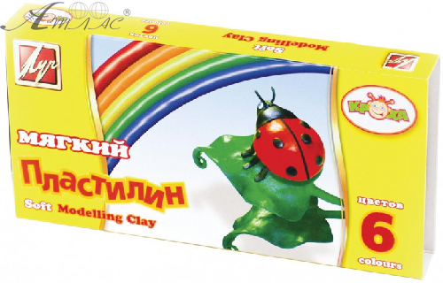 Пластилін Луч "Кроха" МЯГКИЙ !!! 6 кольорів 99 гр 12С 863-08