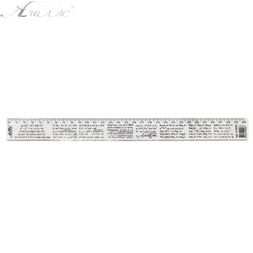 Линейка 30 см  Алгебра снежно-белая в упаковке AS-0610