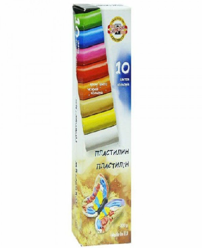 Пластилин Koh-i-Noor Бабочка 10 цветов 200 гр  131710