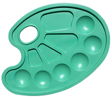 Палитра № 11 овальная, Зеленая 17,5 х 23 см AS-0051