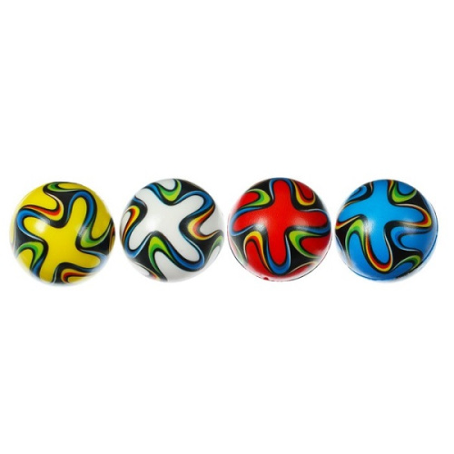 Игрушка Мячик мягкий фомовый 6 см Узор  23-1283
