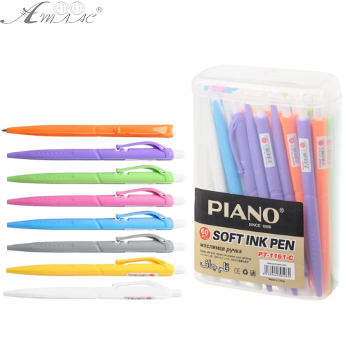 Ручка кулькова Piano 0,5мм тригранна автомат Синя PТ-1161С Ручка кулькова Piano 0,5мм тригранна автомат Синя PТ-1161С