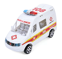 Игрушка Машинка Скорая помощь 16,5 см инерционная в пакете  07837