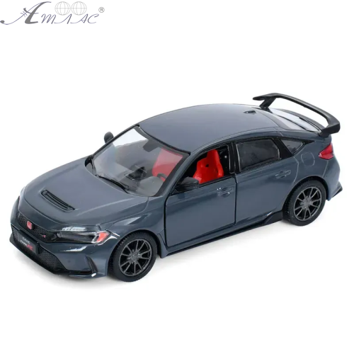 Машинка Kinsmart Honda Civic Type R 2024 Сіра  KT5472W
