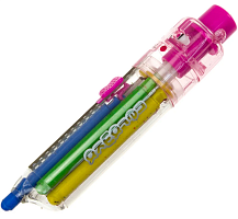 Мелки восковые Пегашка  6 в 1 цветов в механическом карандаше  04082