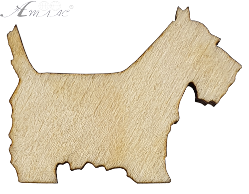 Фигурка фанерная - мини Песик терьер 3 см AS-4680, В-0135 Фигурка фанерная - мини Песик терьер 3 см AS-4680, В-0135