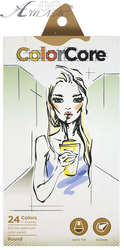 Олівці кольорові Marco Color Core 24 кольорів + 1 графітовий круглий 3130-24СВ