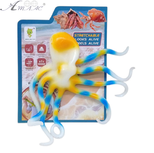 Игрушка силиконовая антистресс Осьминог яркий 17 см 6006А Игрушка силиконовая антистресс Осьминог яркий 17 см 6006А