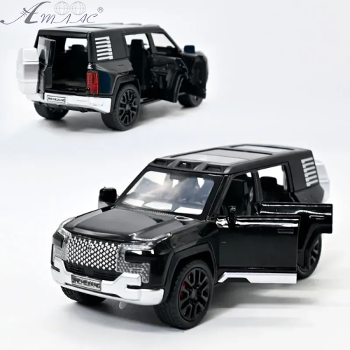 Машинка Автоексперт Range Rover Defender чорна 14см двері світло звук 16744 Машинка Автоексперт Range Rover Defender чорна 14см двері світло звук 16744