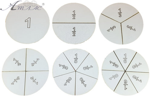 Дроби учебные от 1 до 6 частей d = 10 см из МДФ AS-7107, О-00006 фото 2 Дроби учебные от 1 до 6 частей d = 10 см из МДФ AS-7107, О-00006 фото 2