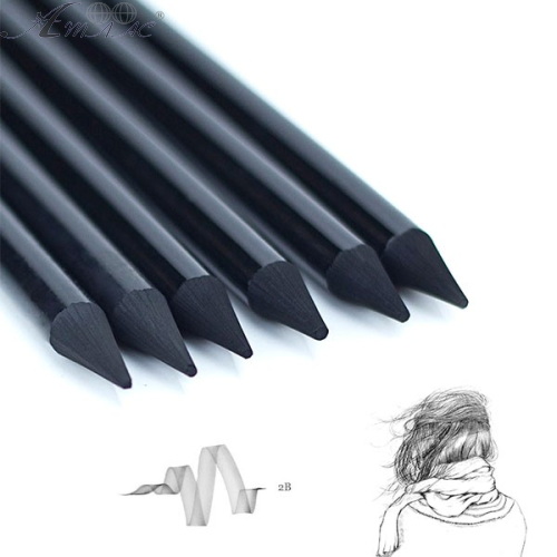 Олівець художній ОС без оболонки 7 мм натуральний графіт 2B 8801 Олівець художній ОС без оболонки 7 мм натуральний графіт 2B 8801