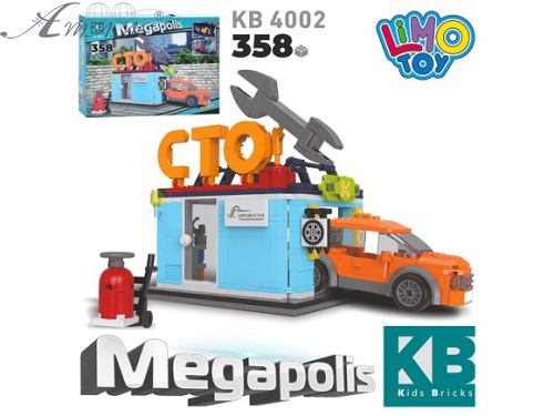 Конструктор Limo Toy Megapolis, СТО 358 деталей КВ 4002 Конструктор Limo Toy Megapolis, СТО 358 деталей КВ 4002