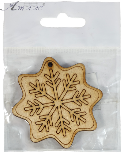 Фигурка фанерная - Снежинка восьмиугольная 6 х 6 см AS-4748, В-0205 фото 2 Фигурка фанерная - Снежинка восьмиугольная 6 х 6 см AS-4748, В-0205 фото 2