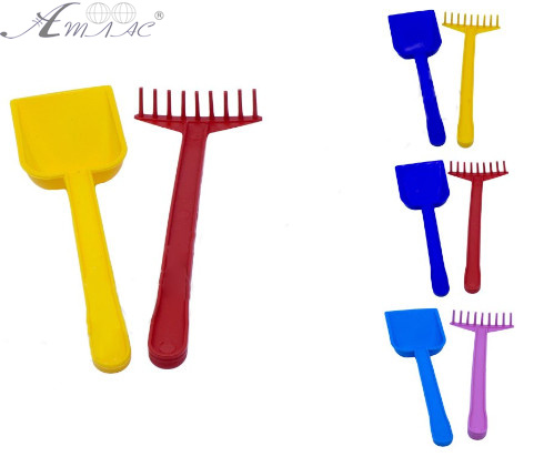 Игрушка Пластиковая Лопатка + Грабли 18 см М-1 Максимус Игрушка Пластиковая Лопатка + Грабли 18 см М-1 Максимус