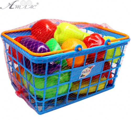 Игрушка набор Овощей и Фруктов в корзине Орион 379в3 Игрушка набор Овощей и Фруктов в корзине Орион 379в3