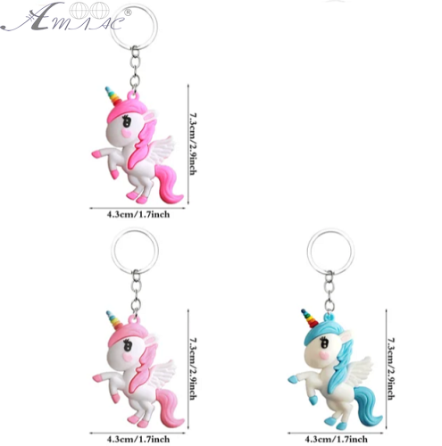 Брелок Единорожка розовый и голубой 7 см резиновый 16400 фото 2 Брелок Единорожка розовый и голубой 7 см резиновый 16400 фото 2
