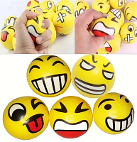 Игрушка Мячик мягкий фомовый 10 см Смайл  9679-10