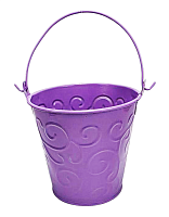 Ведерко Декоративное металл  9,5 х 9,5см Диз № 1 завитки Фиолетовое  15978