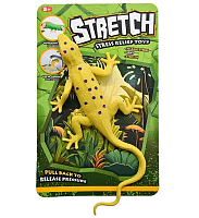 Игрушка Силиконовая тянучка Ящерица Большая Горчичная с синими пятнами пятнами  5050-30