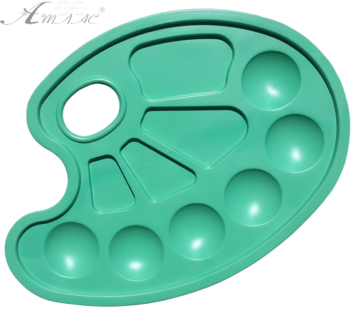 Палитра № 11 овальная, Зеленая 17,5 х 23 см AS-0051 Палитра № 11 овальная, Зеленая 17,5 х 23 см AS-0051