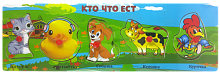 Игрушка Деревянная Пазл Кто что ест 30х10 см 13717