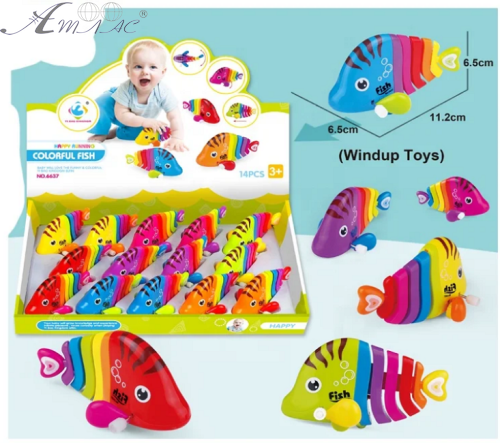 Игрушка Рыбка заводная яркая 11см 6637 фото 2 Игрушка Рыбка заводная яркая 11см 6637 фото 2