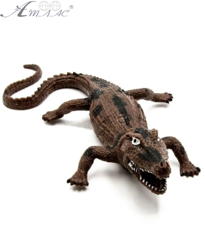 Игрушка силиконовая антистресс Крокодил коричневый 35см 16971 Игрушка силиконовая антистресс Крокодил коричневый 35см 16971