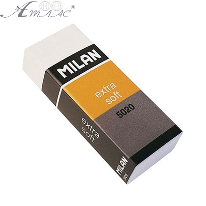 Гумка-Ластик Milan оригінал, біла в чохлі EXTRA SOFT 5020