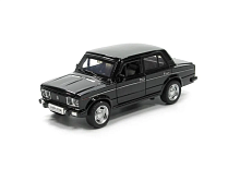 Модель DieCast Replica ВАЗ 2106 Черная свет, звук, металл, инерционная 14см  611A, 04293