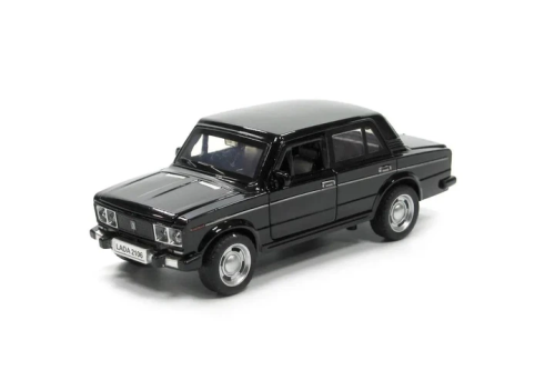 Модель DieCast Replica ВАЗ 2106 Черная свет, звук, металл, инерционная 14см 611A, 04293 Модель DieCast Replica ВАЗ 2106 Черная свет, звук, металл, инерционная 14см 611A, 04293