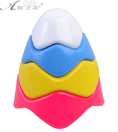 Іграшка Пластикова Піраміда Хвиля № 1 10 х 13 см Bamsic 1804 Іграшка Пластикова Піраміда Хвиля № 1 10 х 13 см Bamsic 1804