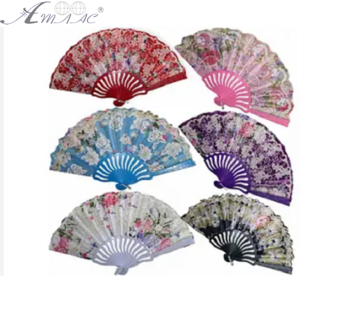 Игрушка Веер ручной складной из ткани цвет микс 23 см 02064 Игрушка Веер ручной складной из ткани цвет микс 23 см 02064