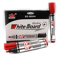 Маркер сухостиральний Xin Червоний круглий товстий  ZC-8004-RD