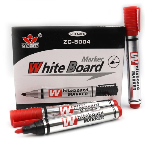 Маркер сухостираемый Xin Красный круглый толстый  ZC-8004-RD