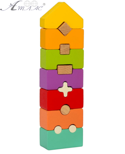 Игрушка Деревянная Пирамидка Головоломка MD2883 фото 2 Игрушка Деревянная Пирамидка Головоломка MD2883 фото 2