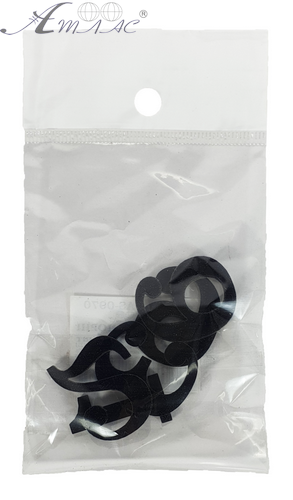 Пластиковые Цифры арабские 4шт черные 3мм h=3см AS-0070 Пластиковые Цифры арабские 4шт черные 3мм h=3см AS-0070