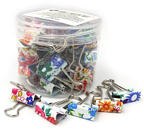 Биндер № 19 мм шириной Цветы микс ПОШТУЧНО  5387-19