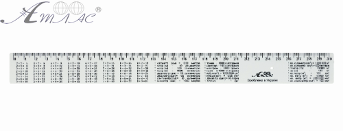Лінійка 30 см Таблиця множення сніжно-біла в упаковці AS-0612, К-9052 фото 3 Лінійка 30 см Таблиця множення сніжно-біла в упаковці AS-0612, К-9052 фото 3