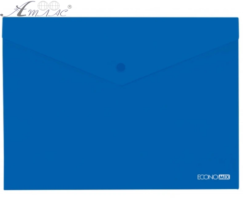 Папка на кнопці А4 Economix синя 31301-02 Папка на кнопці А4 Economix синя 31301-02