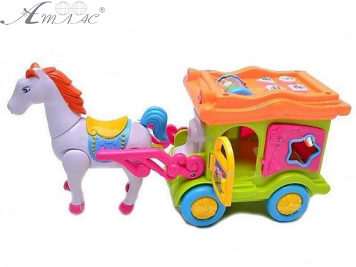 Игрушка Лошадка с каретой 3D 30 см 00512 в коробке Игрушка Лошадка с каретой 3D 30 см 00512 в коробке