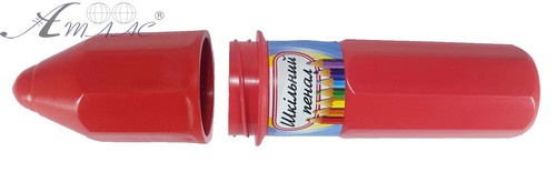 Пенал пластиковый "Тубус Карандаш" 19,7 х 4,8 х 4,8 см AS-0242, К-4011м Пенал пластиковый "Тубус Карандаш" 19,7 х 4,8 х 4,8 см AS-0242, К-4011м