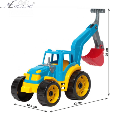 Игрушка Трактор с ковшом 25 см пластик Технок 3435 фото 2 Игрушка Трактор с ковшом 25 см пластик Технок 3435 фото 2