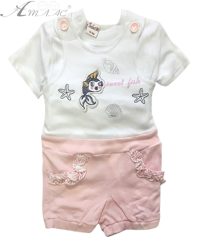 Пісочник двійка для дівчинки Bebecix р. 62-74 11606 Пісочник двійка для дівчинки Bebecix р. 62-74 11606