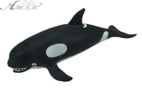 Игрушка силиконовая антистресс Дельфин касатка черный 20см. 03356 Игрушка силиконовая антистресс Дельфин касатка черный 20см. 03356