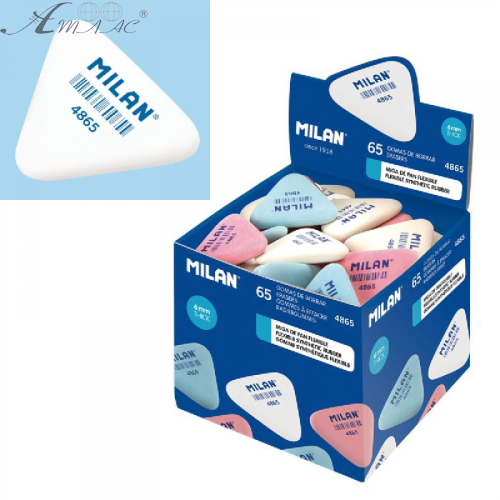 Гумка-Ластик Milan трикутник 36 х 33 х 6 мм кольору мікс  4865CNM